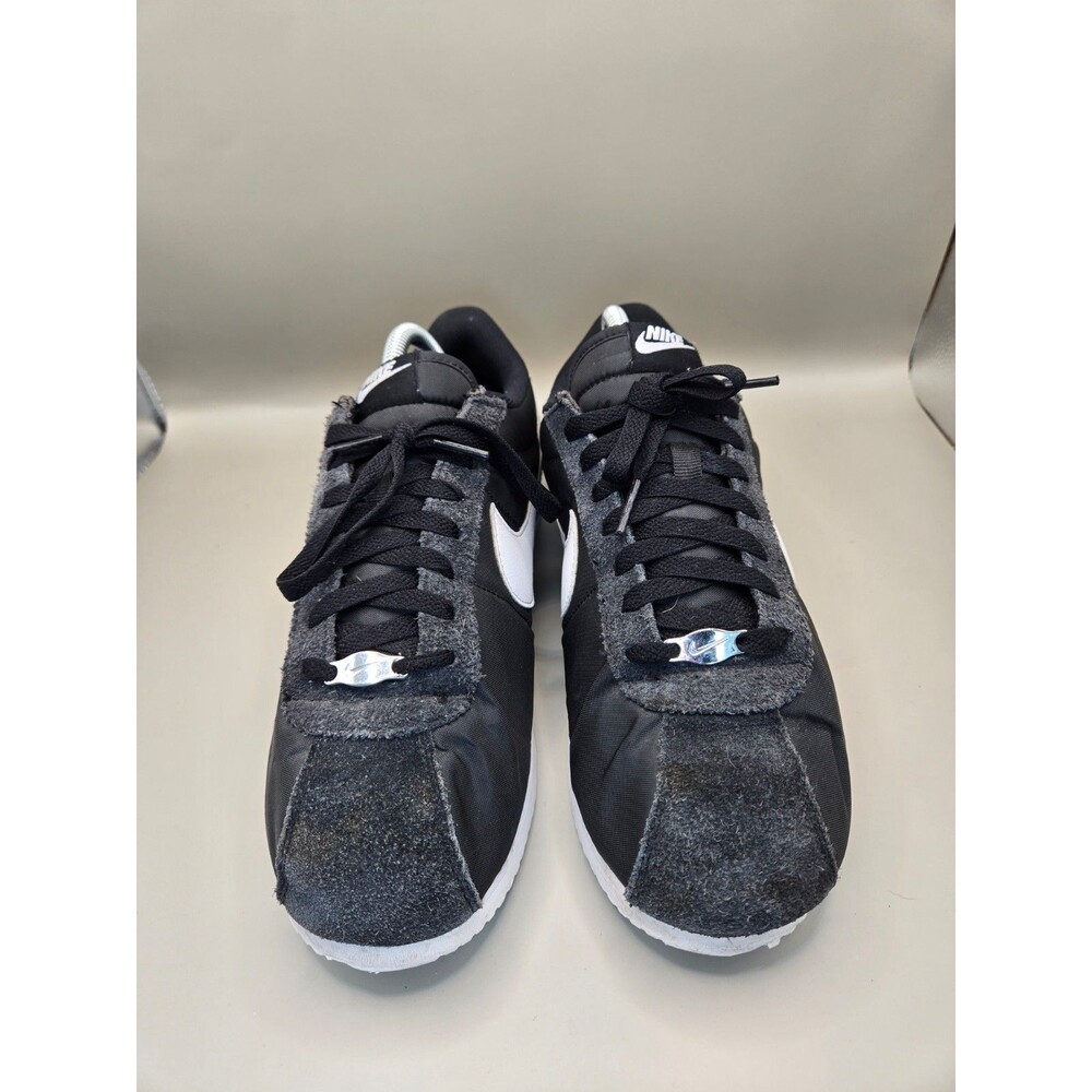 Nike Air Cortez Textile Shoes Mens 9.5 Black White Casual Athletic Retro Sneaker - Picture 2 of 8